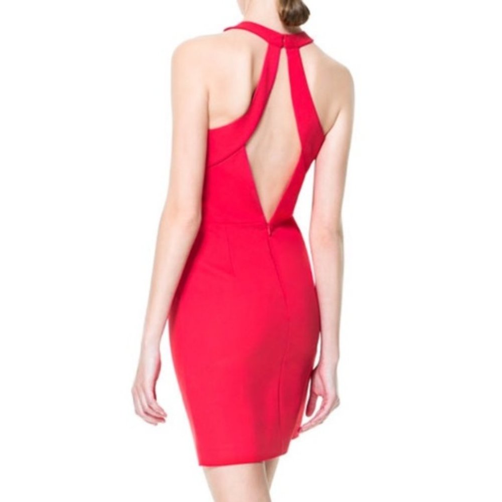 Zara Coral Dress XS With Fun Back Detail date Night Dress spring summer